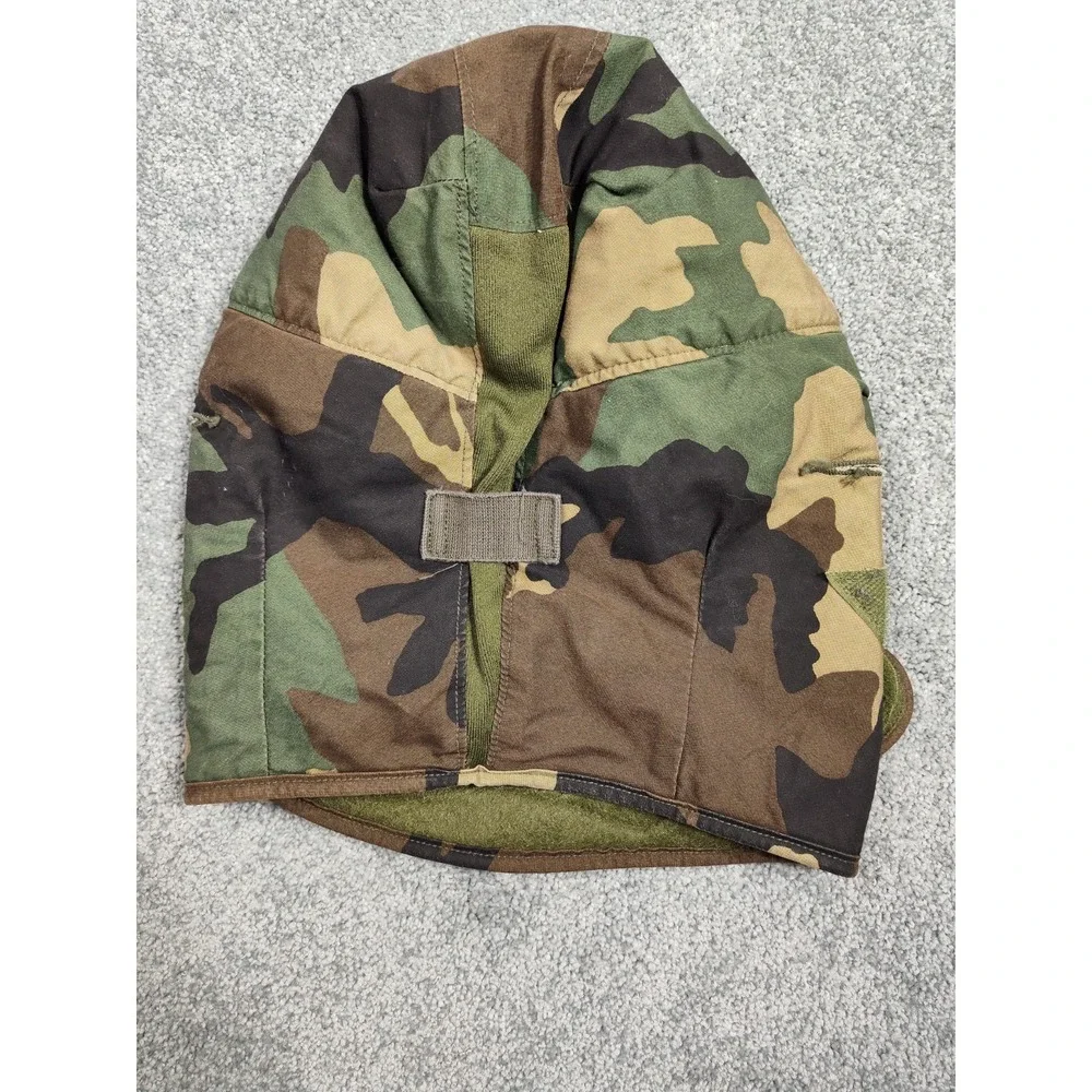 US Military Cold Weather Insulating Helmet Liner Woodland Camo Cap Size Large